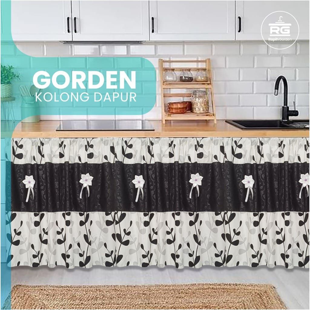 GORDEN KOLONG DAPUR#TIRAI BAWAH MEJA#gorden tutup kompor#hiasan tutup bawah kompor