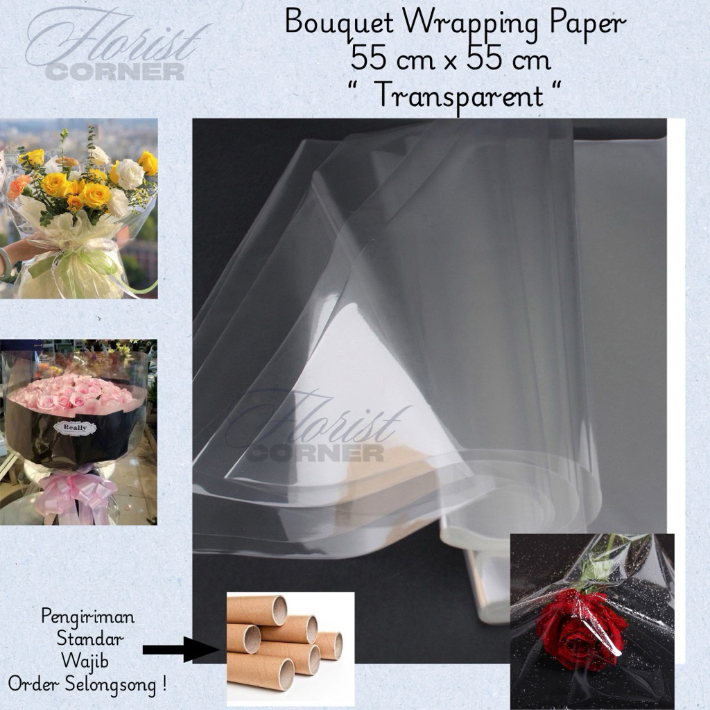 

Kertas Buket Transparan Bening | Wrapping Buket Elegan & Minimalis