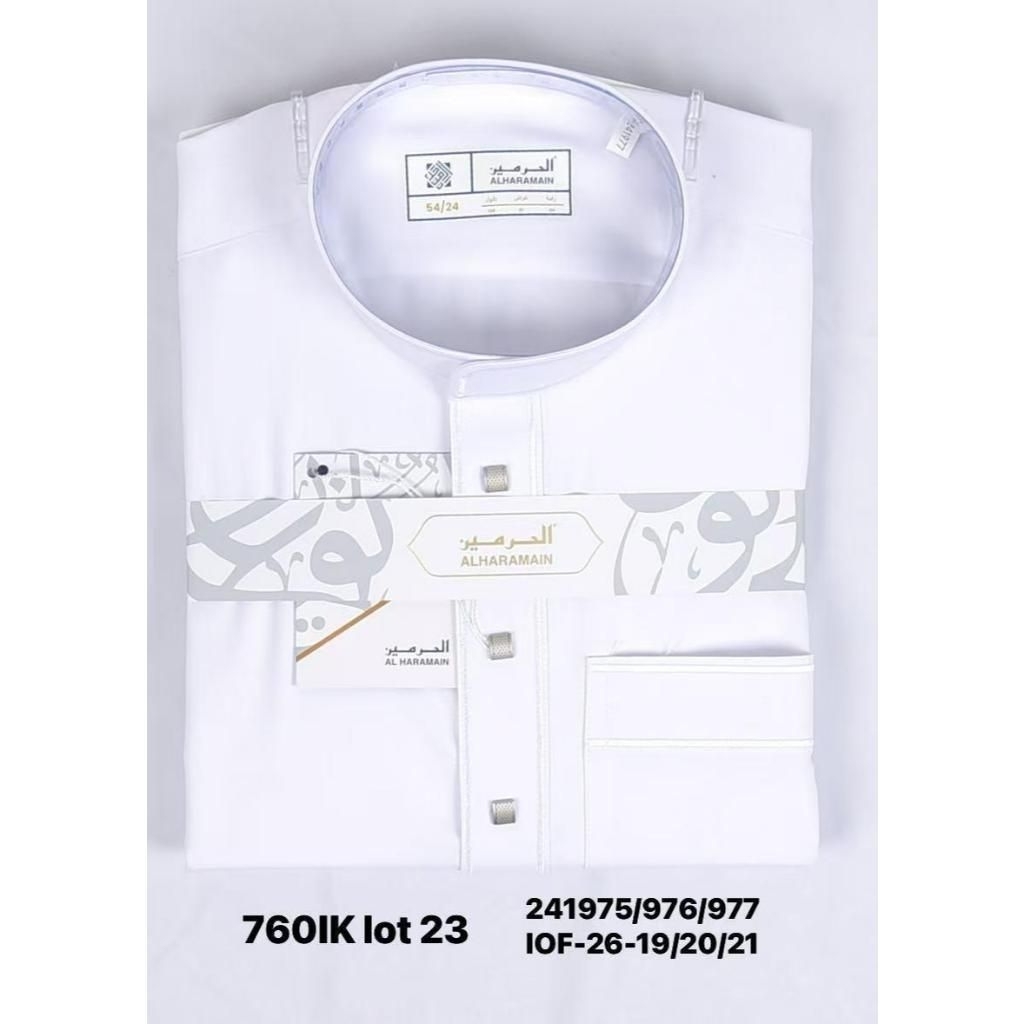 JUBAH AL HARAMAIN THOBE UTSMAN LENGAN MANSET BAHAN SEMI WOL KANCING KOTAK PREMIUM