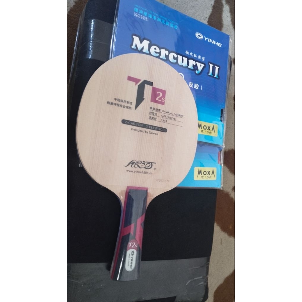 Blade yinhe T2S dan sepaket karet mercury 2 soft