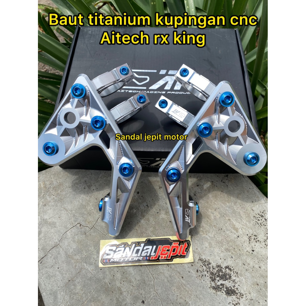 BAUT TITANIUM KUPINGAN LAMPU CNC RX KING BAUT TITANIUM CINCIN LAMPU RX KING BAUT TITANIUM KUPINGAN L