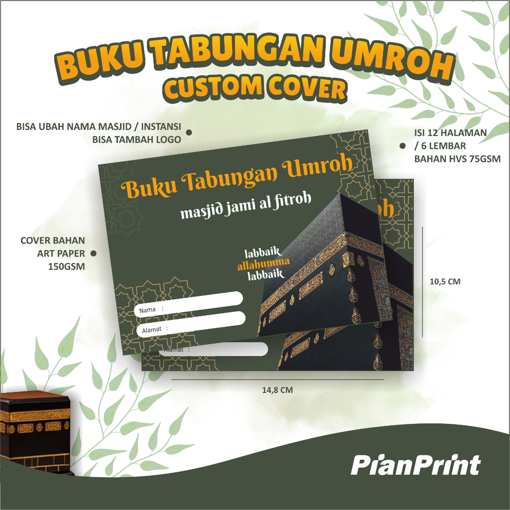 

Buku Tabungan Umroh | Buku Tabungan Umroh Custom Cover