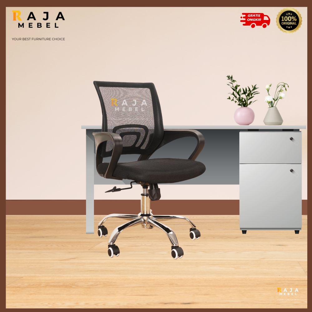 Okelo Kursi Kantor Minimalis Ergonomis Penyesuaian Tinggi