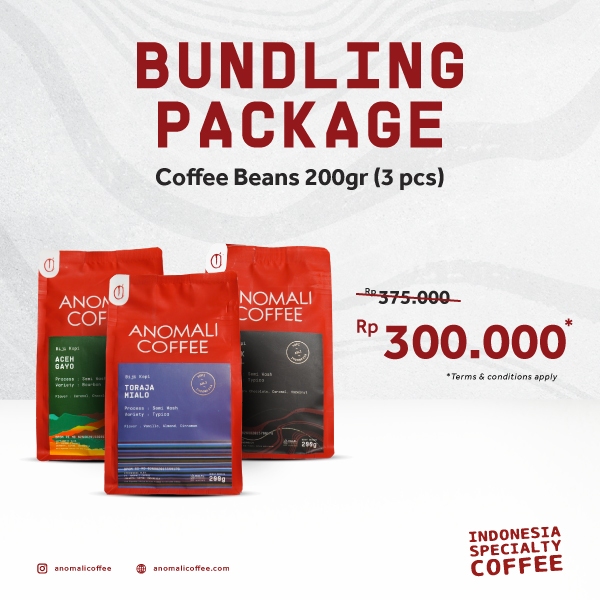 

Anomali Coffee Paket Biji Kopi Indonesia - 3 Pouch - 200gram