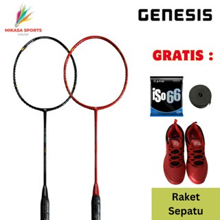 Raket Badminton Genesis + Sepatu Hi-Qua G-two