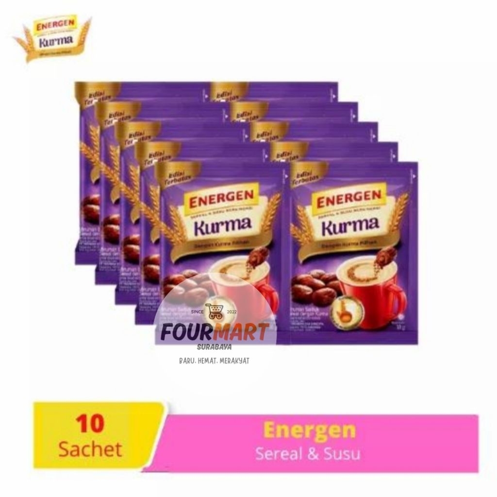 

RENCENG Energen Kurma 30g Minuman Sereal Instant isi 10 Sachet