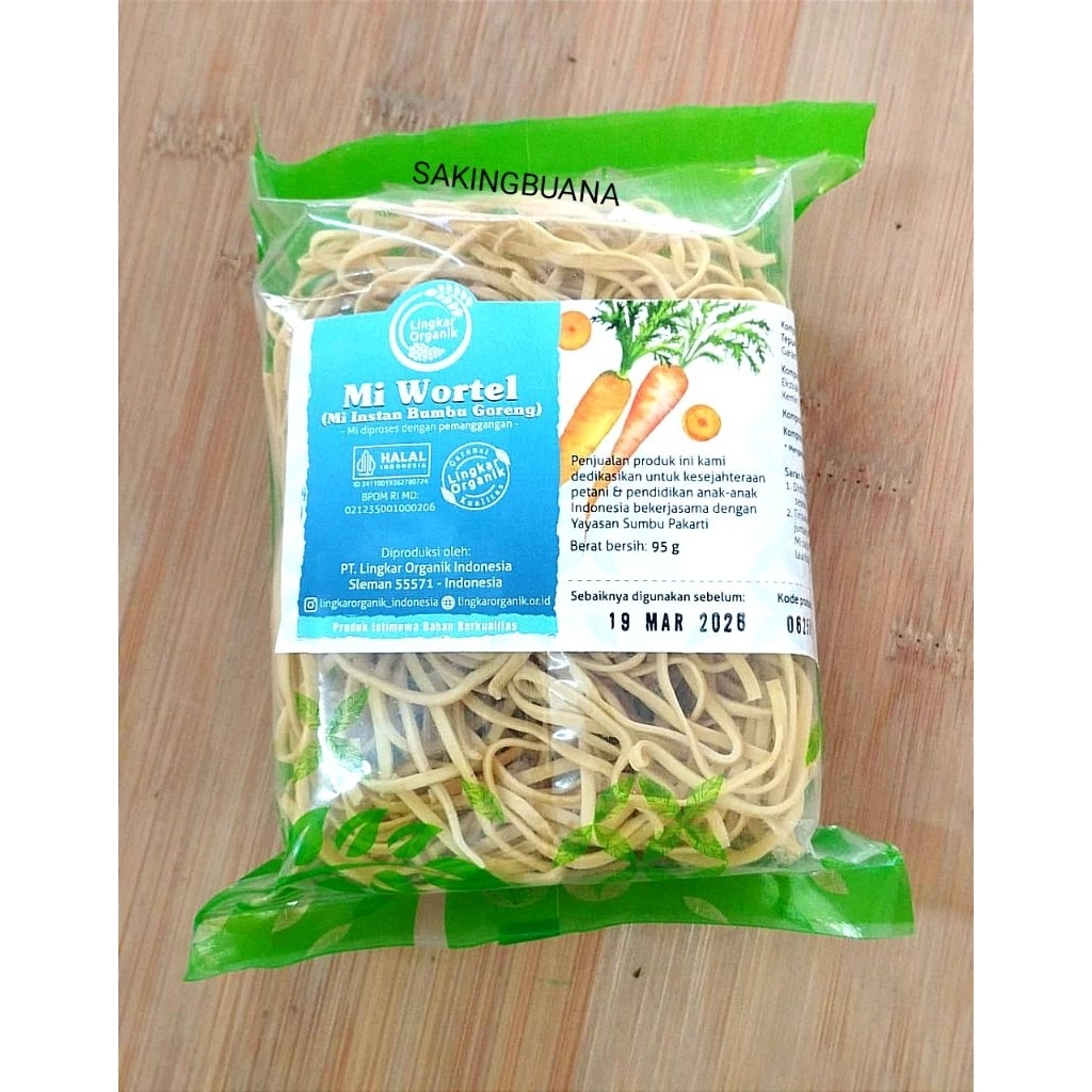 

Lingkar Organik Mie Wortel ( Mie Instant Bumbu Goreng )