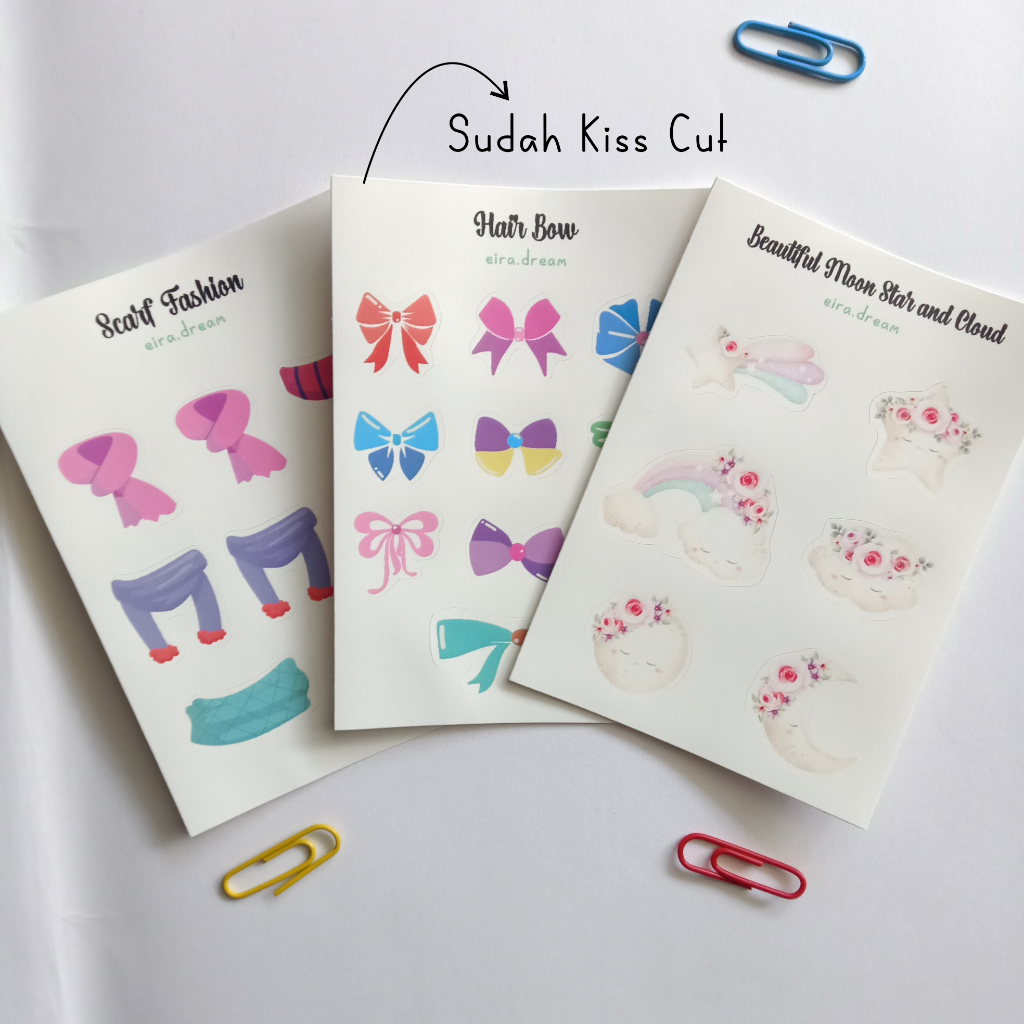 

Stiker Pita Anti Air Sticker Aesthetic Lucu Kiss Cut A7