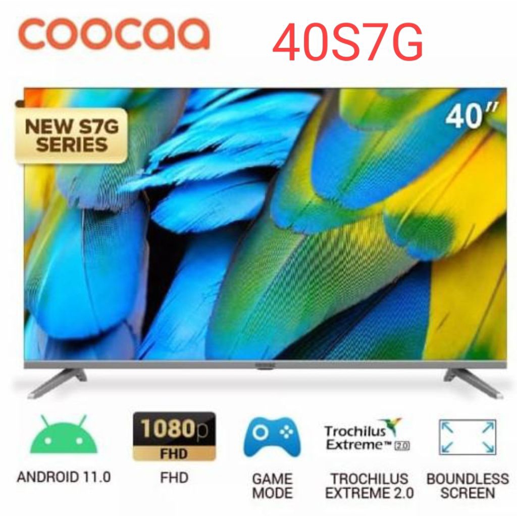 TV COOCAA 40 INCH ANDROID TV DIGITAL 40S7G GARANSI RESMI
