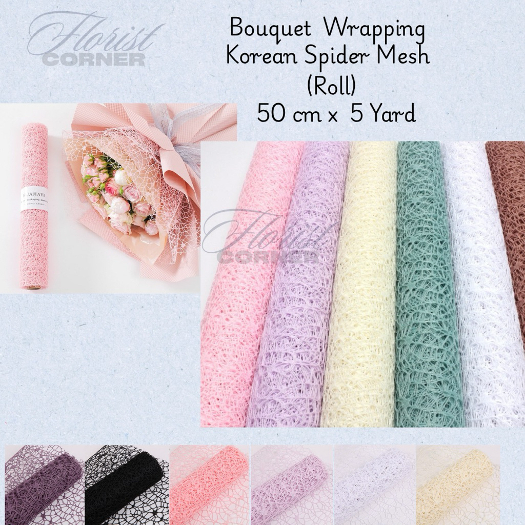 

[ Roll] Kain Jaring Spider Buket | Mesh Wrapping Bunga Elegan