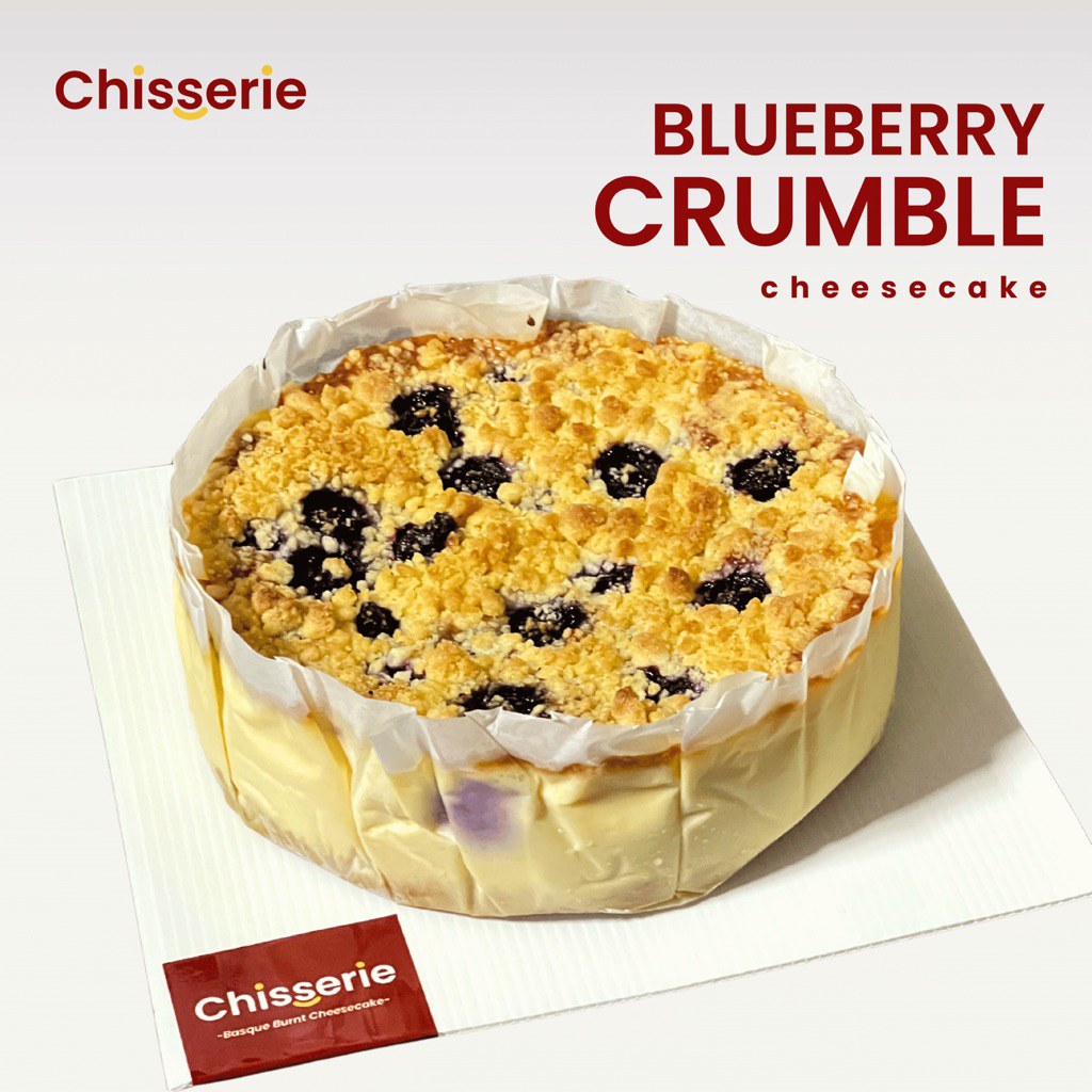 

BLUEBERRY CRUMBLE CHEESECAKE D10 D16 slice