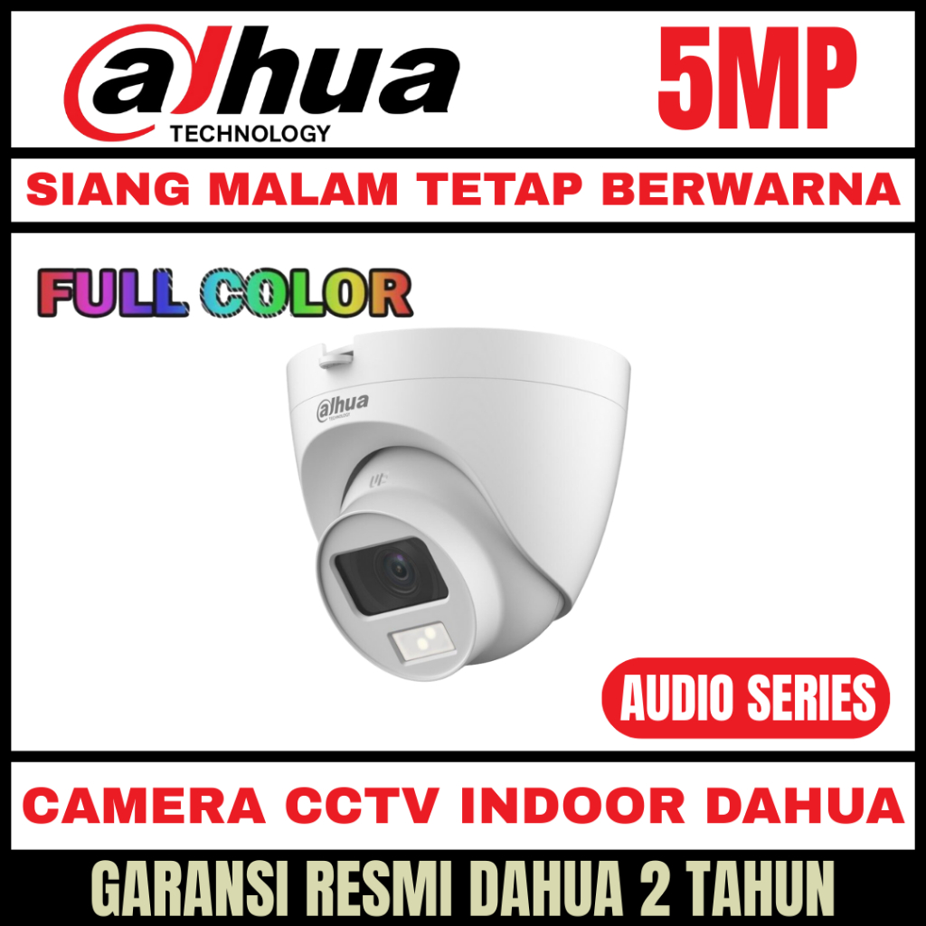 CAMERA CCTV DAHUA 5MP INDOOR COLORVU COLORFUL KAMERA CCTV AUDIO