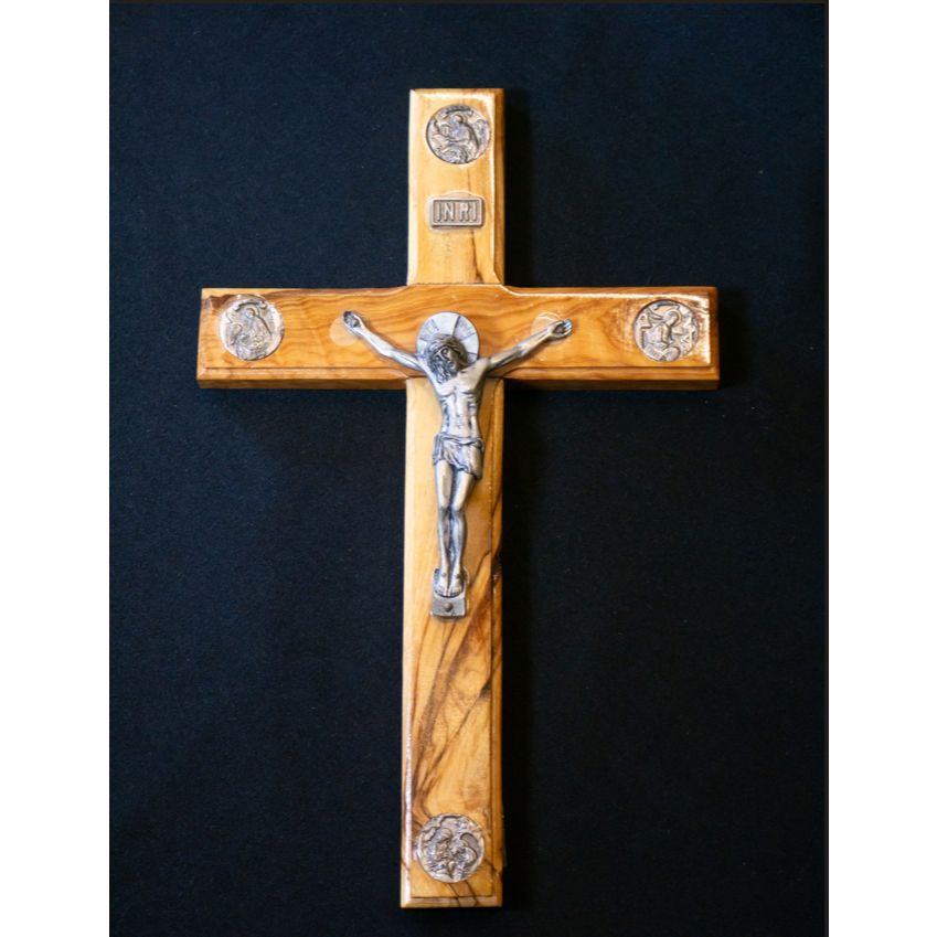 Salib Gantung Rohani Katolik Jerusalem Dengan 4 Injil 25cm Pajangan Perlengkapan Rohani Katolik