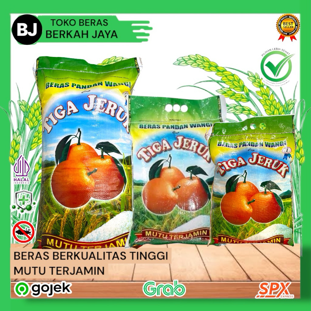 

Beras Cap Tiga Jeruk 5kg 10kg 20kg