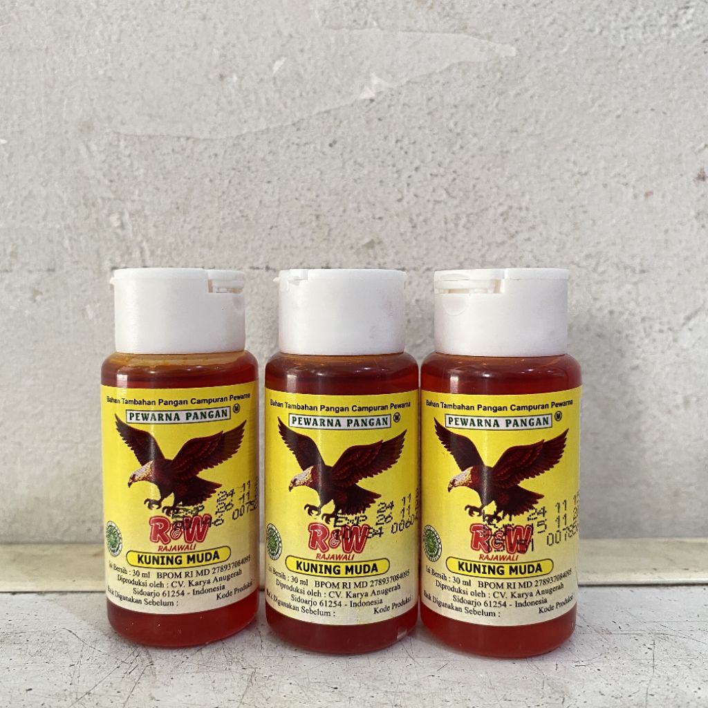 

Pewarna rajawali KUNING MUDA 30ml | pewarna kuning muda