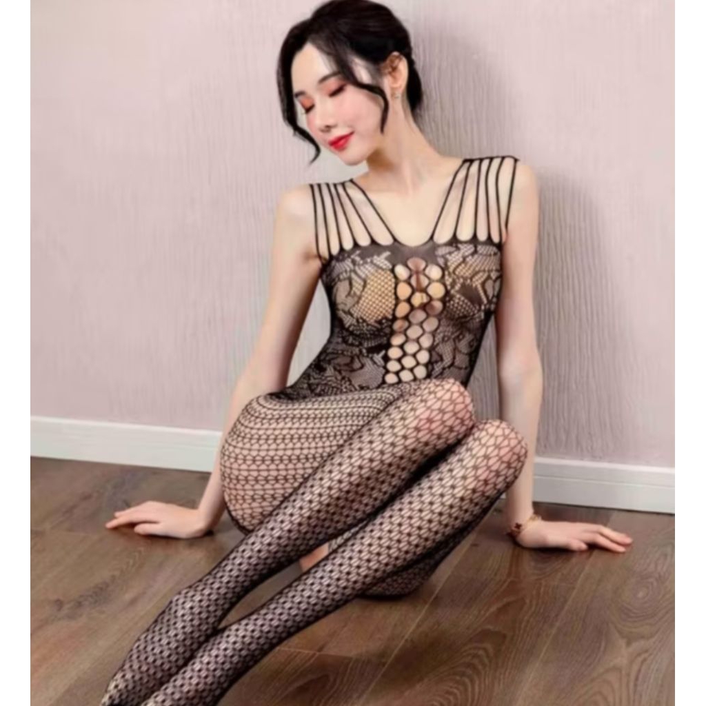 Body Stocking Jaring Full Body