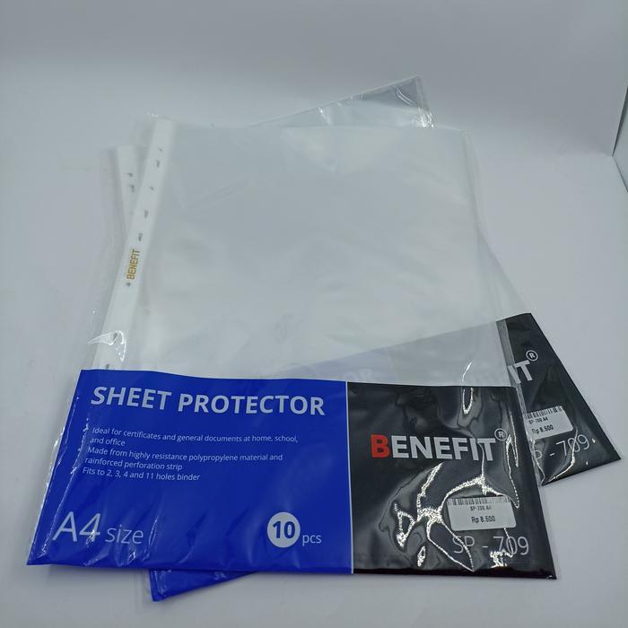 

SHEET PROTECTOR BENEFIT A4 SP-709 ISI 10PCS (400) -