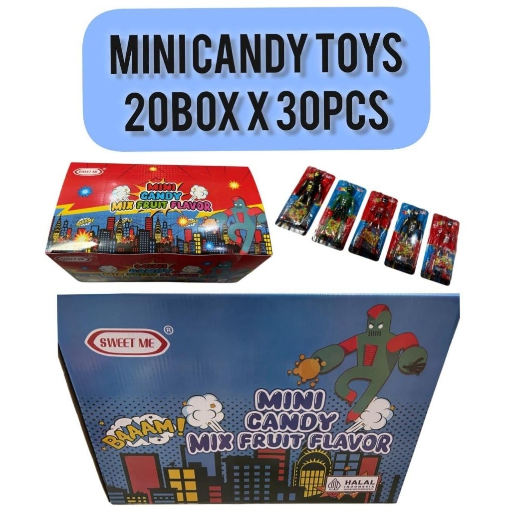 

permen mini candy toys robot swetme 30 pcs