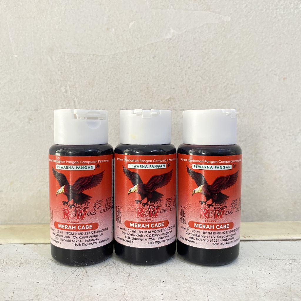 

Pewarna rajawali MERAH CABE 30ml | pewarna merah cabe
