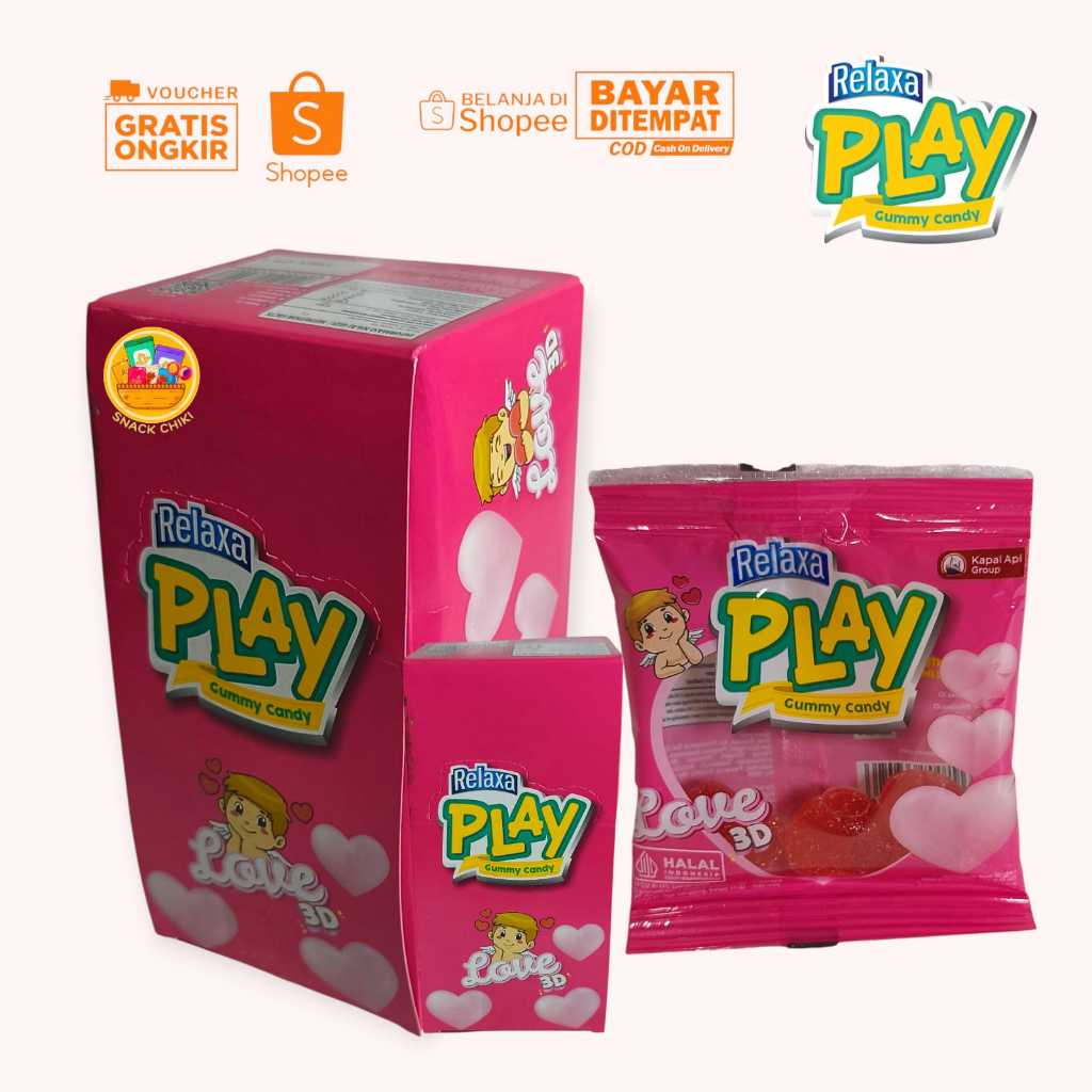 

YUPI RELAXA PLAY LOVE 3D GUMMY CANDY 1 BOX 12 PCS