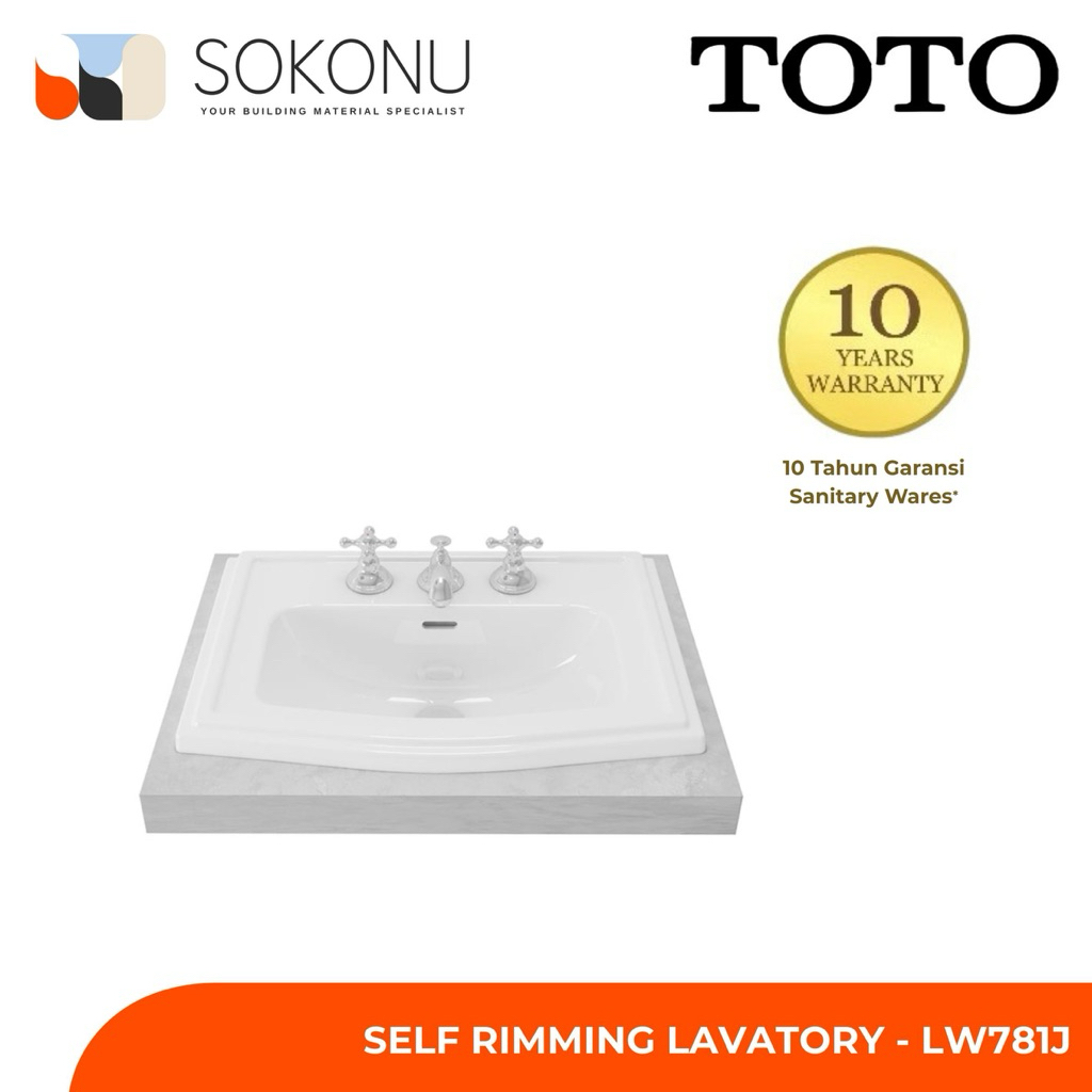 TOTO Self Rimming Lavatory - LW 781 J