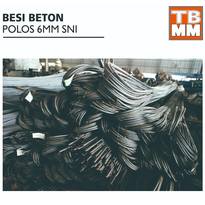 Besi beton polos 6 mm SNI (Panjang 12 meter)