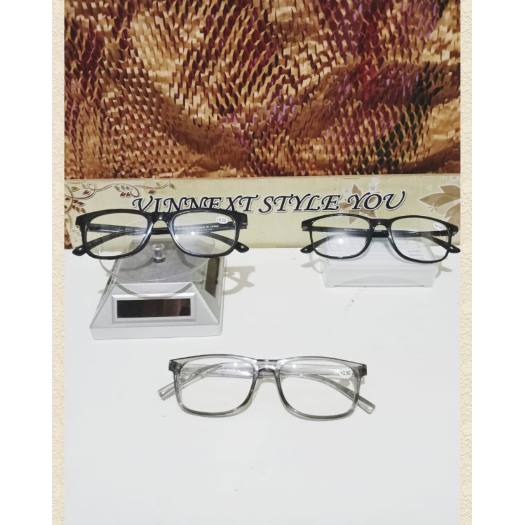 KACAMATA BACA LENSA PLUS +100 - + 400 KACAMATA OPTIK LENSA ANTI RADIASI READING GLASSES