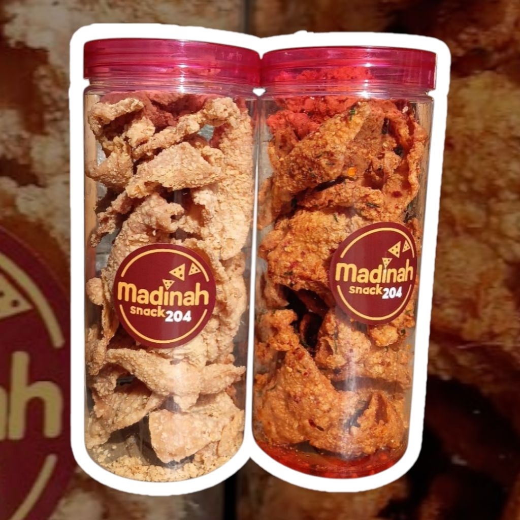 

keripik kulit ayam kerispi rasa pedes daun jeruk dan original