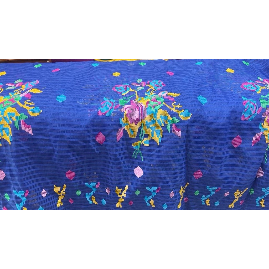 organza biru garis motif lagosi