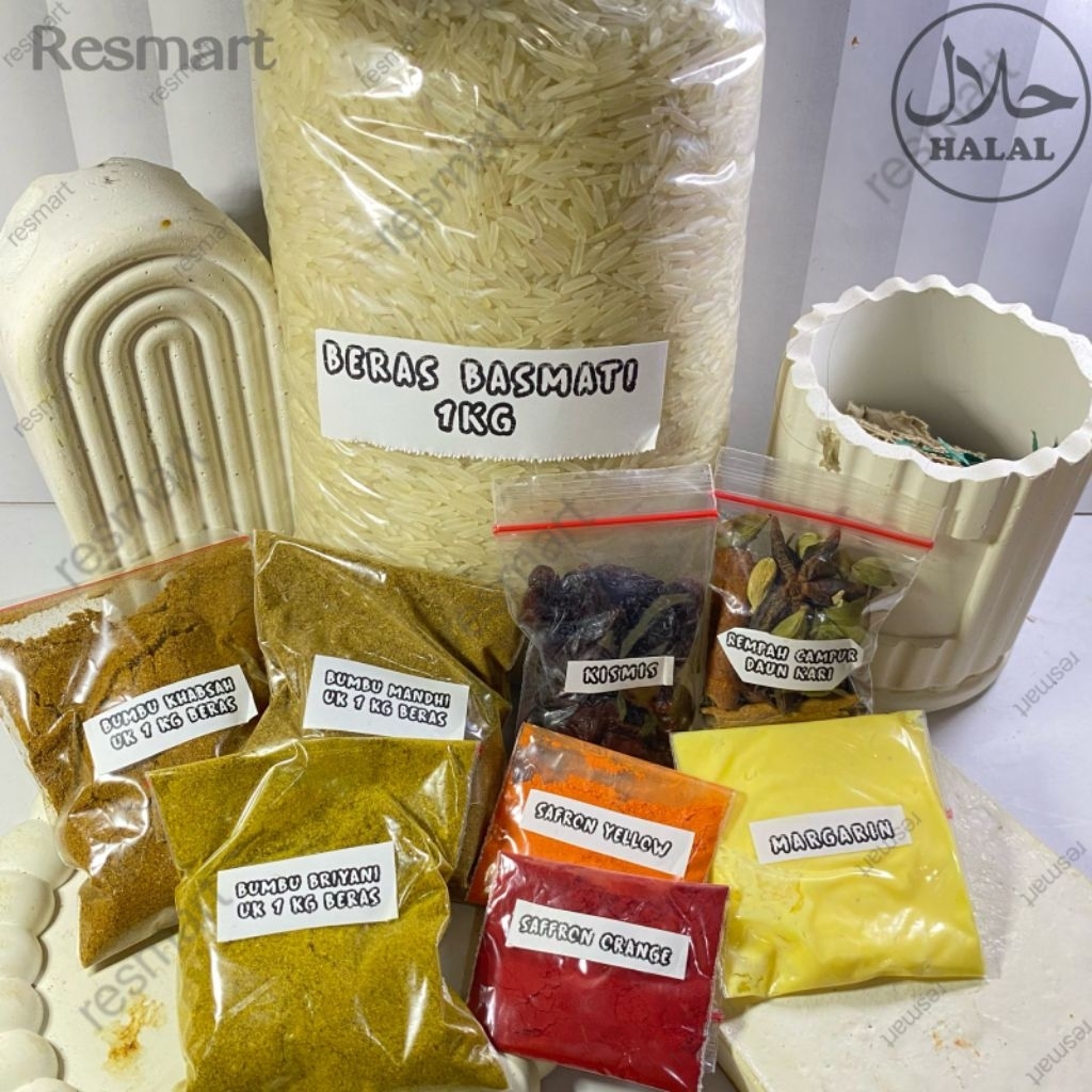 

paket nasi arabian food 1kg komplit plus safron kuning