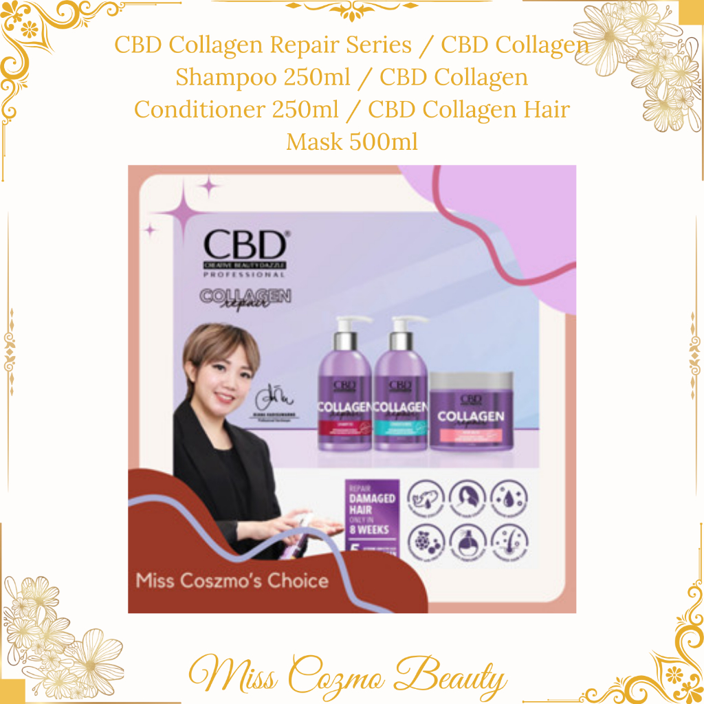 CBD Collagen Repair Series / CBD Collagen Shampoo 250ml / CBD Collagen Conditioner 250ml / CBD Colla