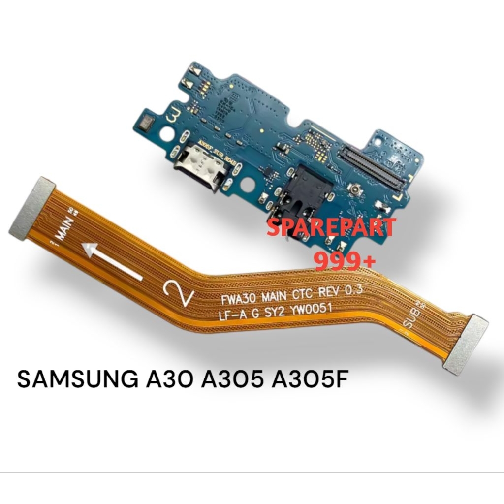 PAPAN CAS SAMSUNG A30 A305 A305F PAPAN KONEKTOR CAS CON CHARGER + FLEXIBLE BORD SAMSUNG A30 A305 A30