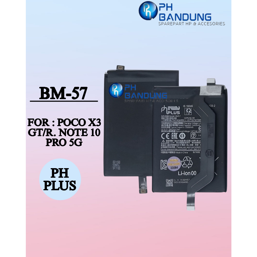 PH BANDUNG _ Baterai BM-57 Xiaomi Poco X3 GT / R .Note 10 pro 5G