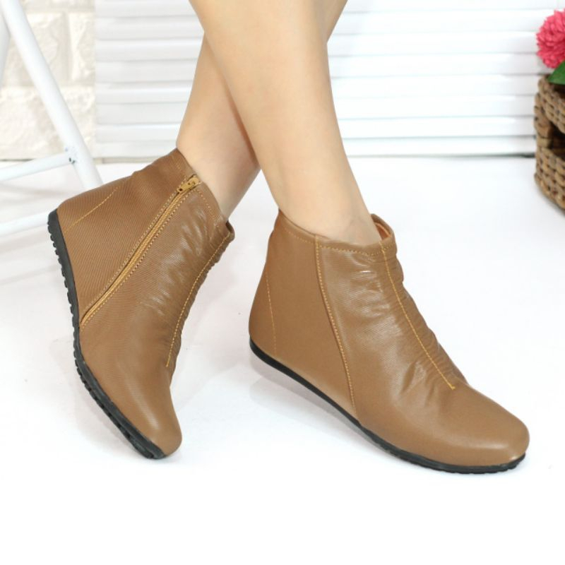 NEW Boots Flat Wanita / Boots Wanita Tanpa Hak BFR
