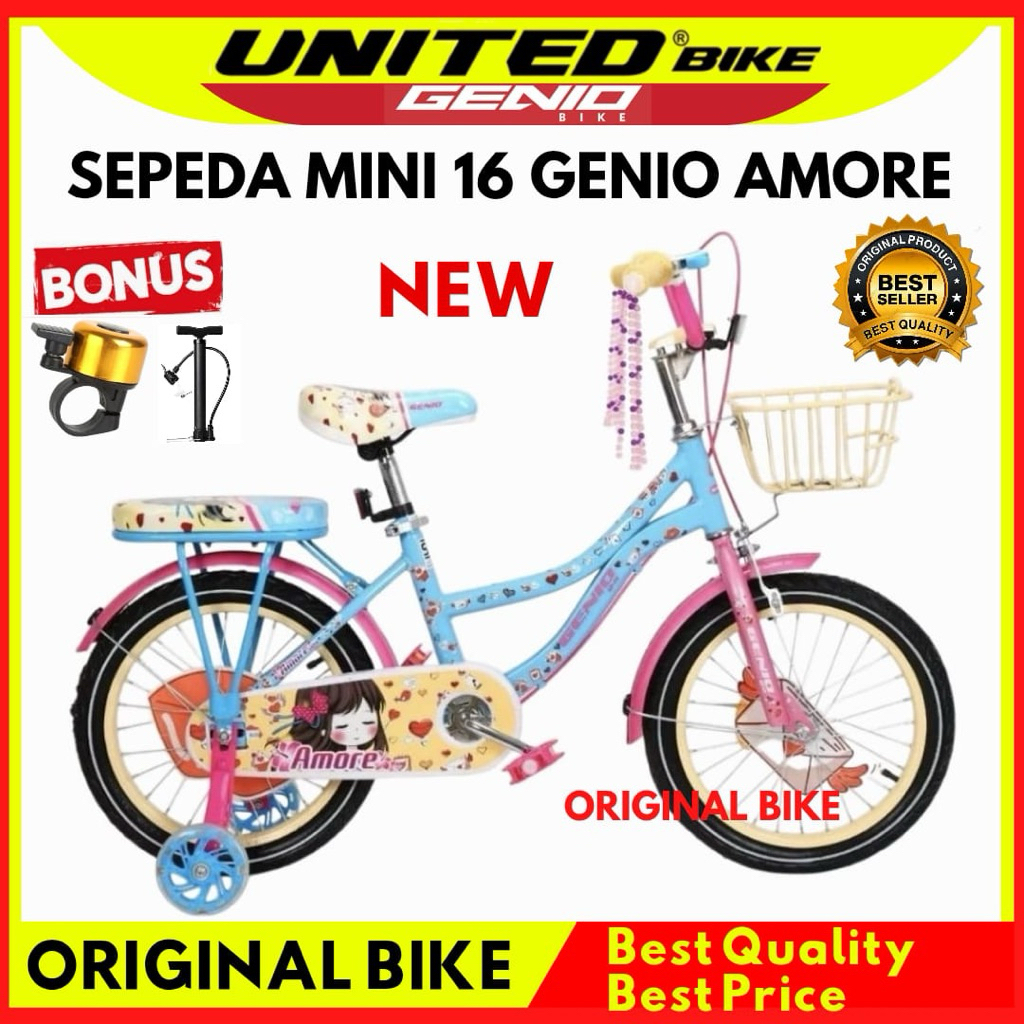 Sepeda Anak Perempuan 16 Mini Genio Amore Terbaru