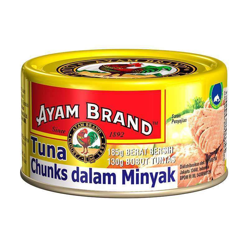 

Ayam Brand Tuna Chunk in Oil 150gr – Tuna Potongan Besar, Gurih & Bergizi