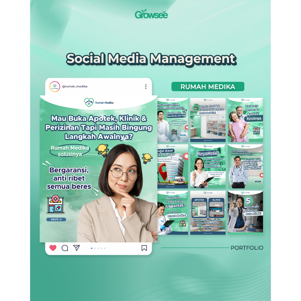 Growsee Social Media Management (Jasa Kelola Sosial Media - Feed & Story Instagram - Digital Marketi
