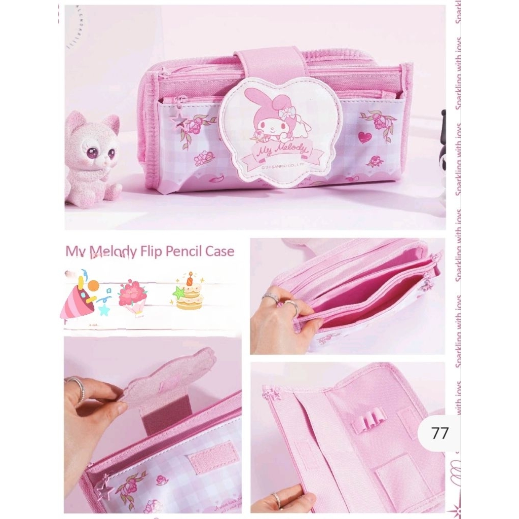 

JOYTOP My Melody Unzip Flip Pencil Case