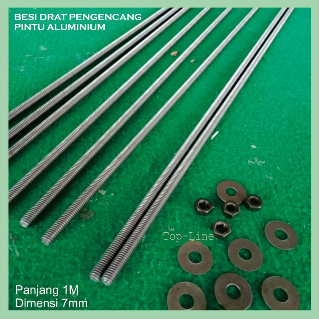 Besi Drat As Tirot As Drat Pengencang Pengganjal Pintu Aluminium