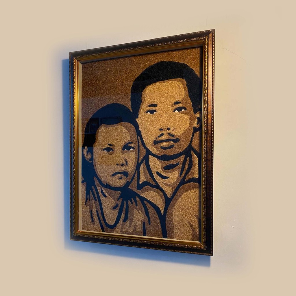 Lukisan Sabut Kelapa - Foto Keluarga - Bisa Custom