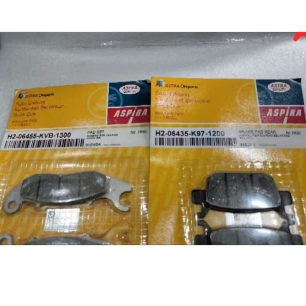 Paket kampas rem pcx abs, adv abs/kampas rem depan belakang ASPIRA