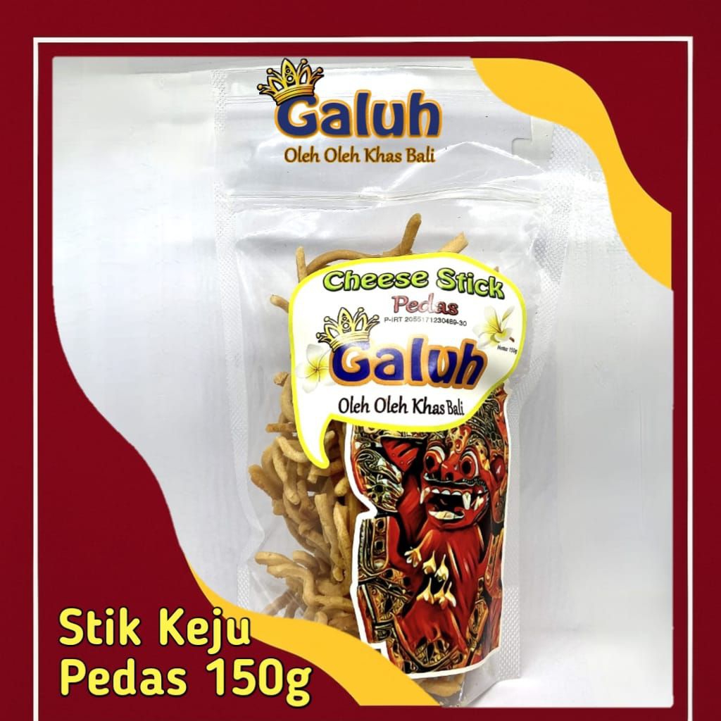 

Cheese Stick Galuh Pedas 150g – Camilan Stik Keju Murah Renyah, Oleh Oleh Khas Bali Halal Gurih