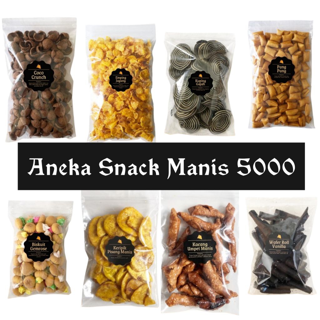

Aneka Snack Manis Serba 5000 / Cemilan Camilan Jajanan