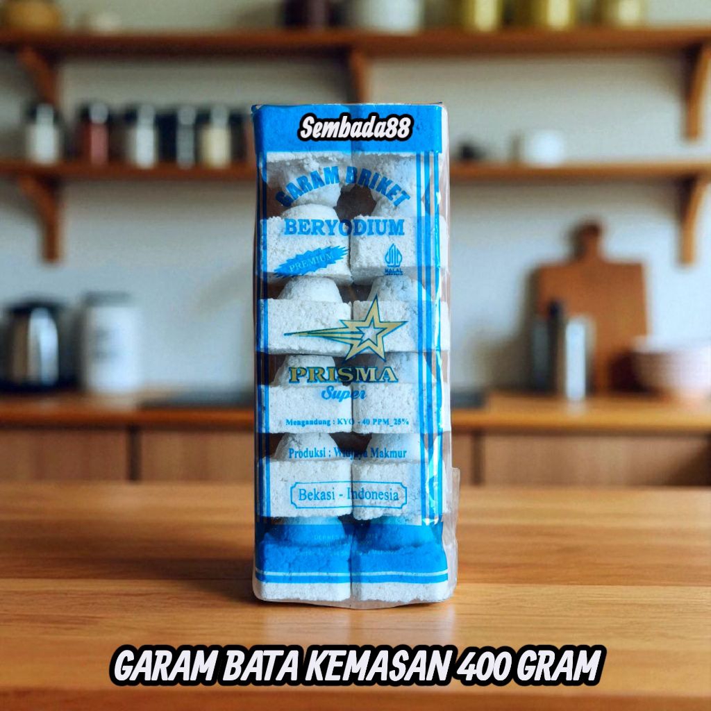 

GARAM BATA KEMASAN 400 GRAM PRISMA SUPER / GARAM BALOK / GARAM MASAK / GRAM BRIKET / GAREM