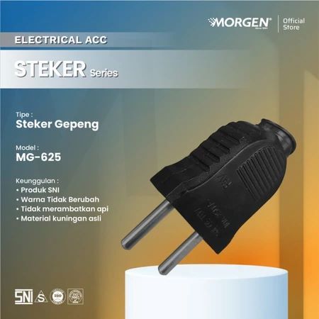 STEKER GEPENG HITAM MG-625 MORGEN