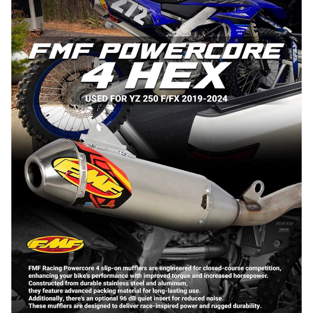 knalpot fmf powercore 4 hex yz 250 f/fx 2019-2024
