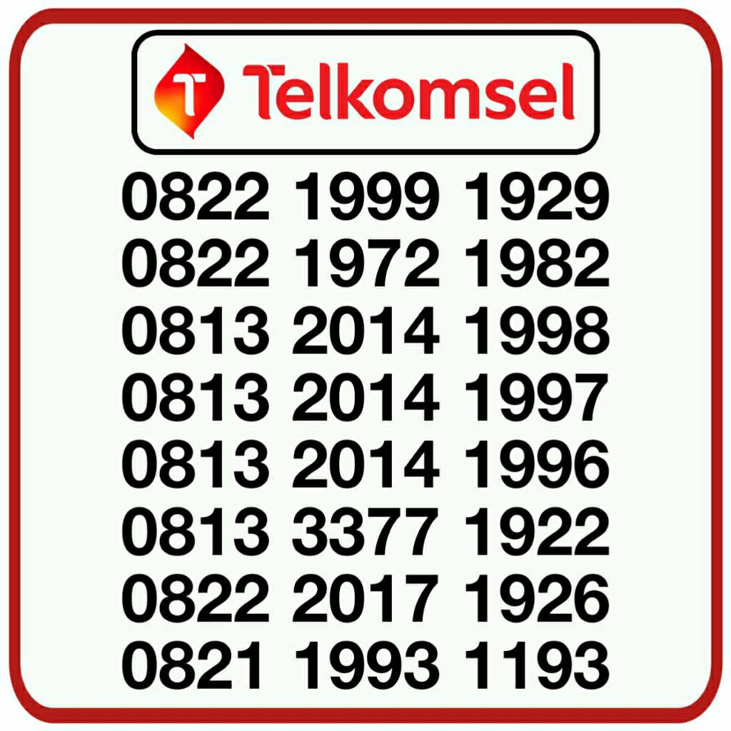 Seri Tahun 1999 1929 Ujung Tahun 1972 1982 Double Dobel Tahun 2014 1998 Nomor Telkomsel Cantik 1997 