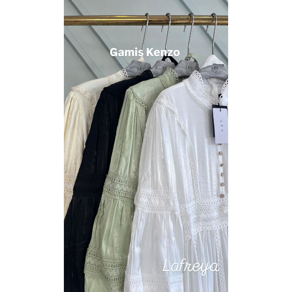 Nae Ella LFY Gamis Kenzo Fashion Muslim Import Premium Wanita