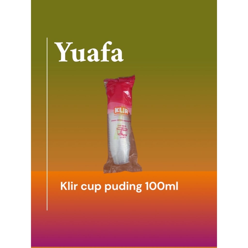 Thinwall KLIR Cup Puding 100 ml  isi 25 set