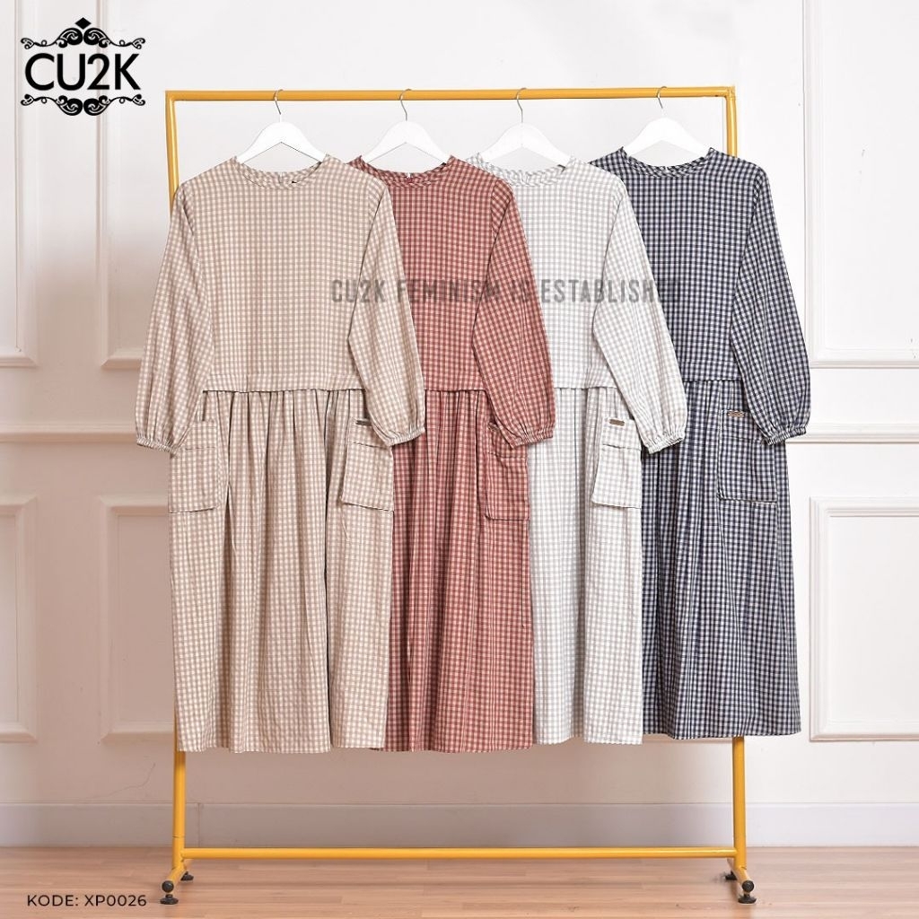 CU2K MIDI DRESS HAYNA | MIDI DRESS CU2K KATUN HARUKA| MIDI DRESS KATUN HARUKA | DRESS KATUN | GAMIS 
